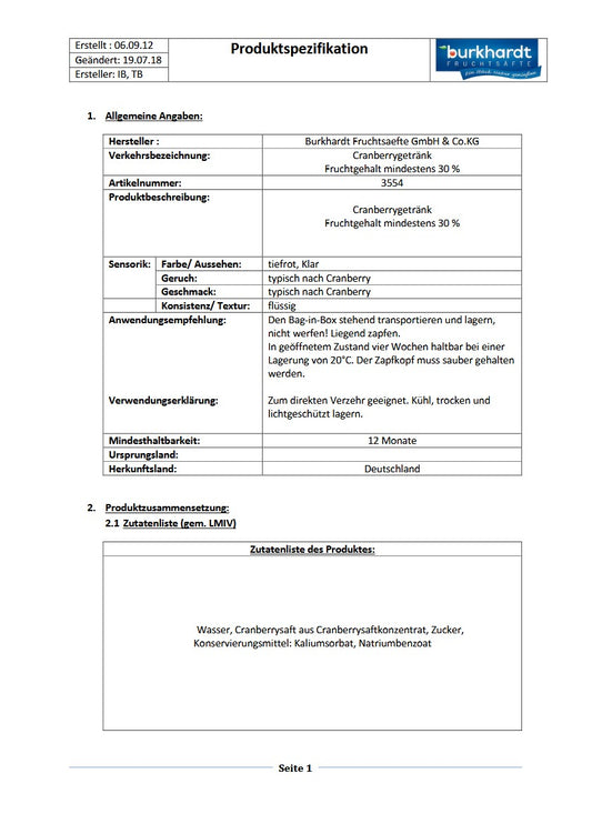 2 x Cranberrygetränk 10L BiB